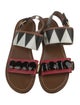 Marni Leather Colorblock Pattern Slingback Sandals