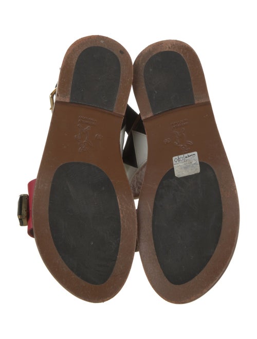 Marni Leather Colorblock Pattern Slingback Sandals