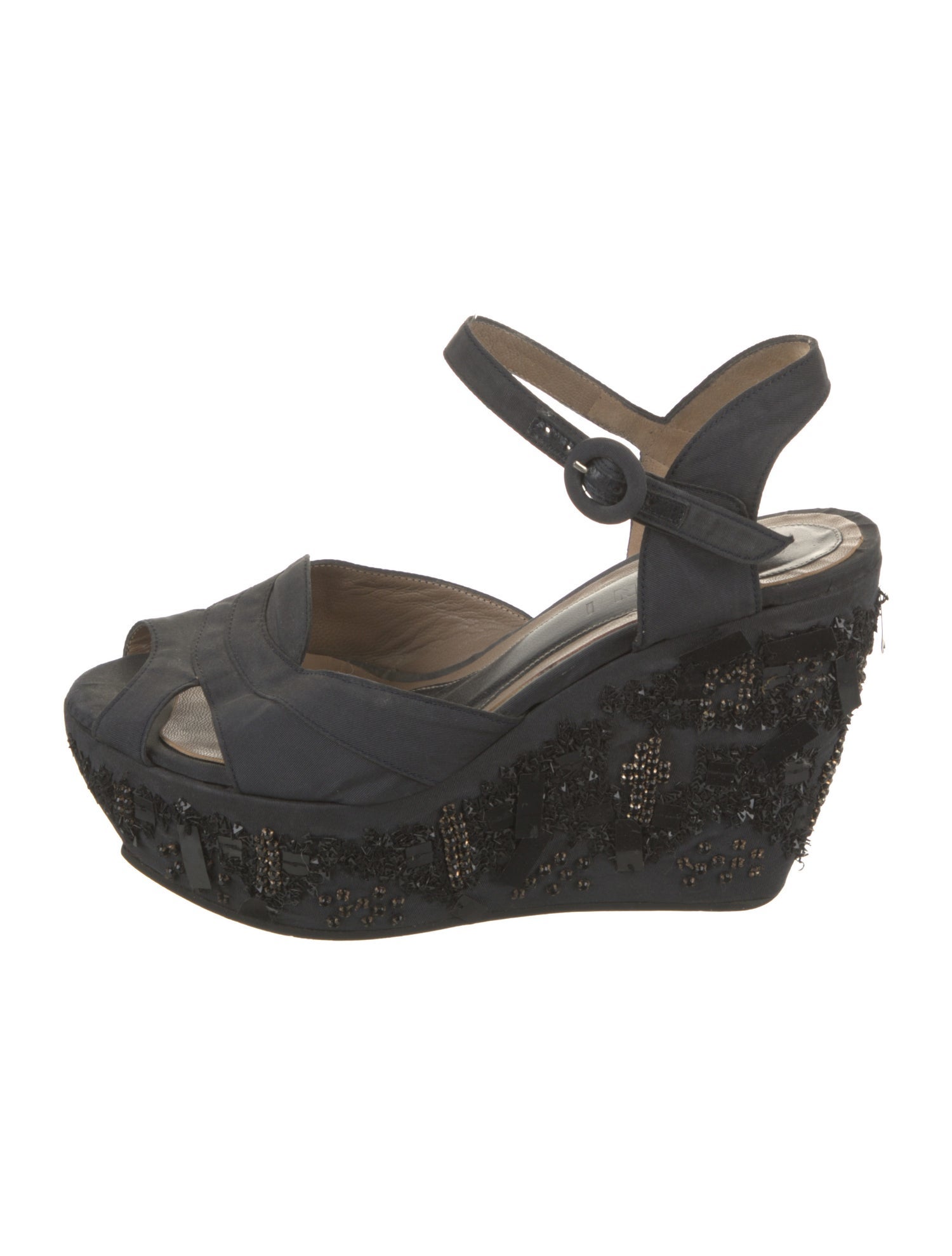 Marni Crystal Embellishments Espadrilles