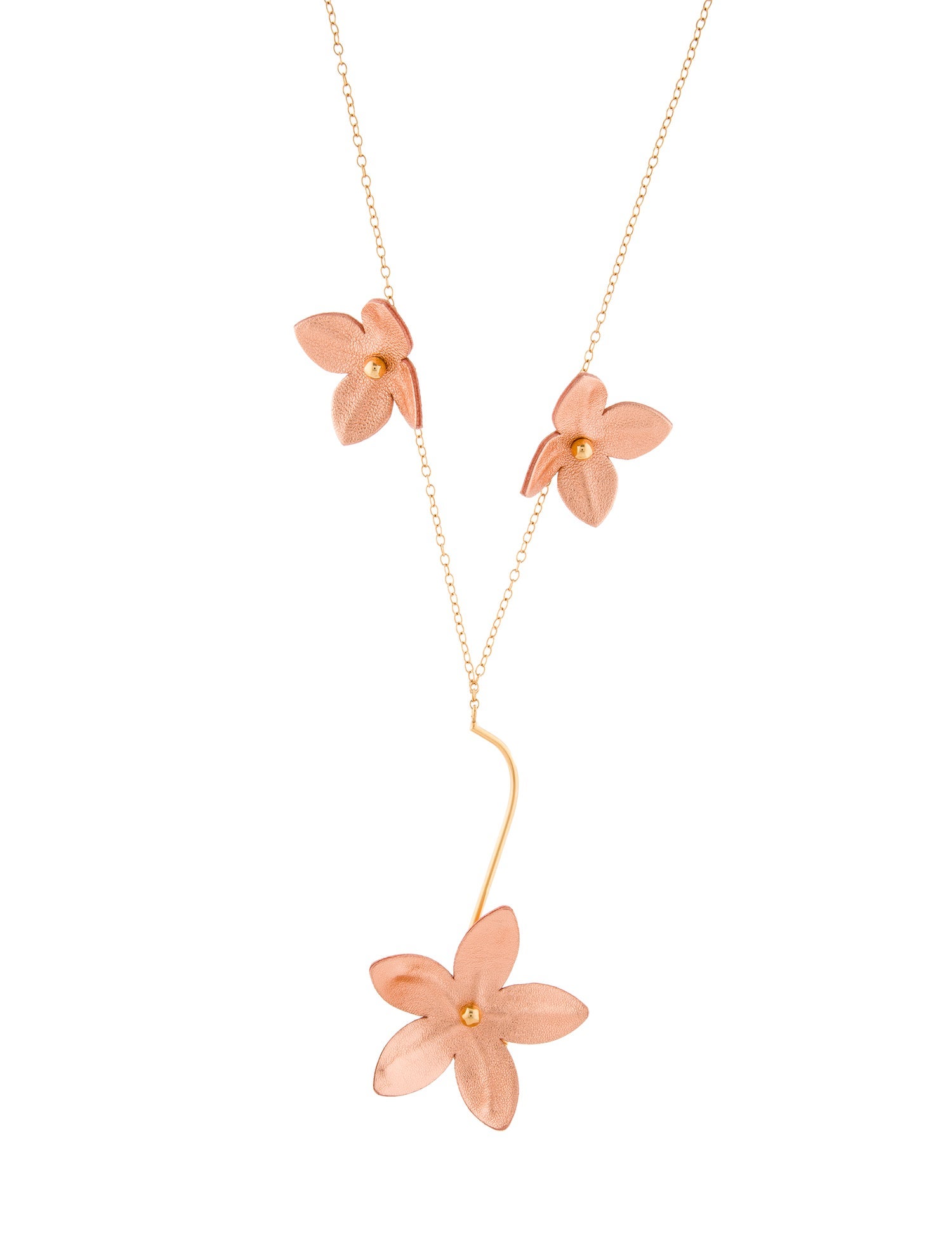 Marni Leather Flower Pendant Necklace