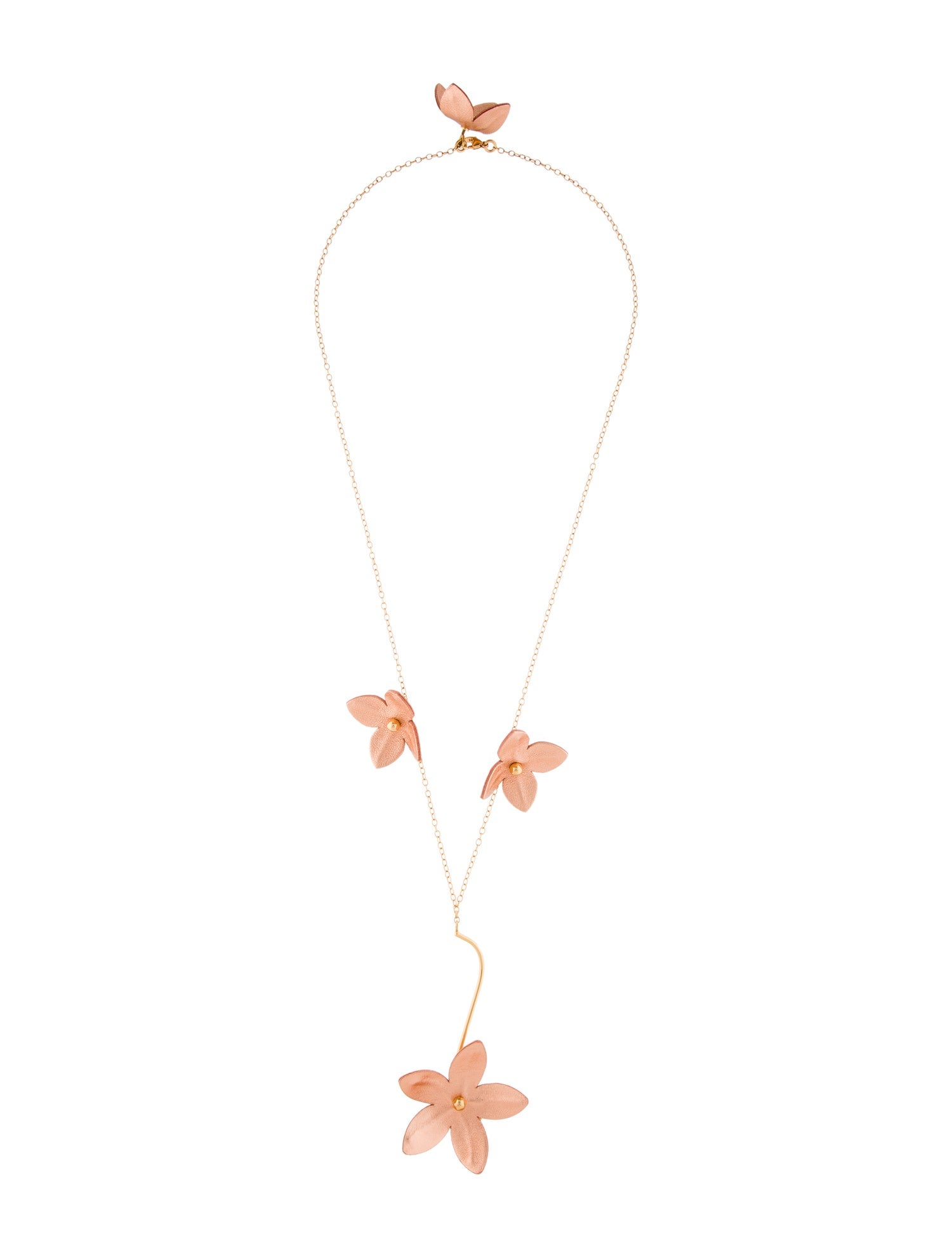 Marni Leather Flower Pendant Necklace