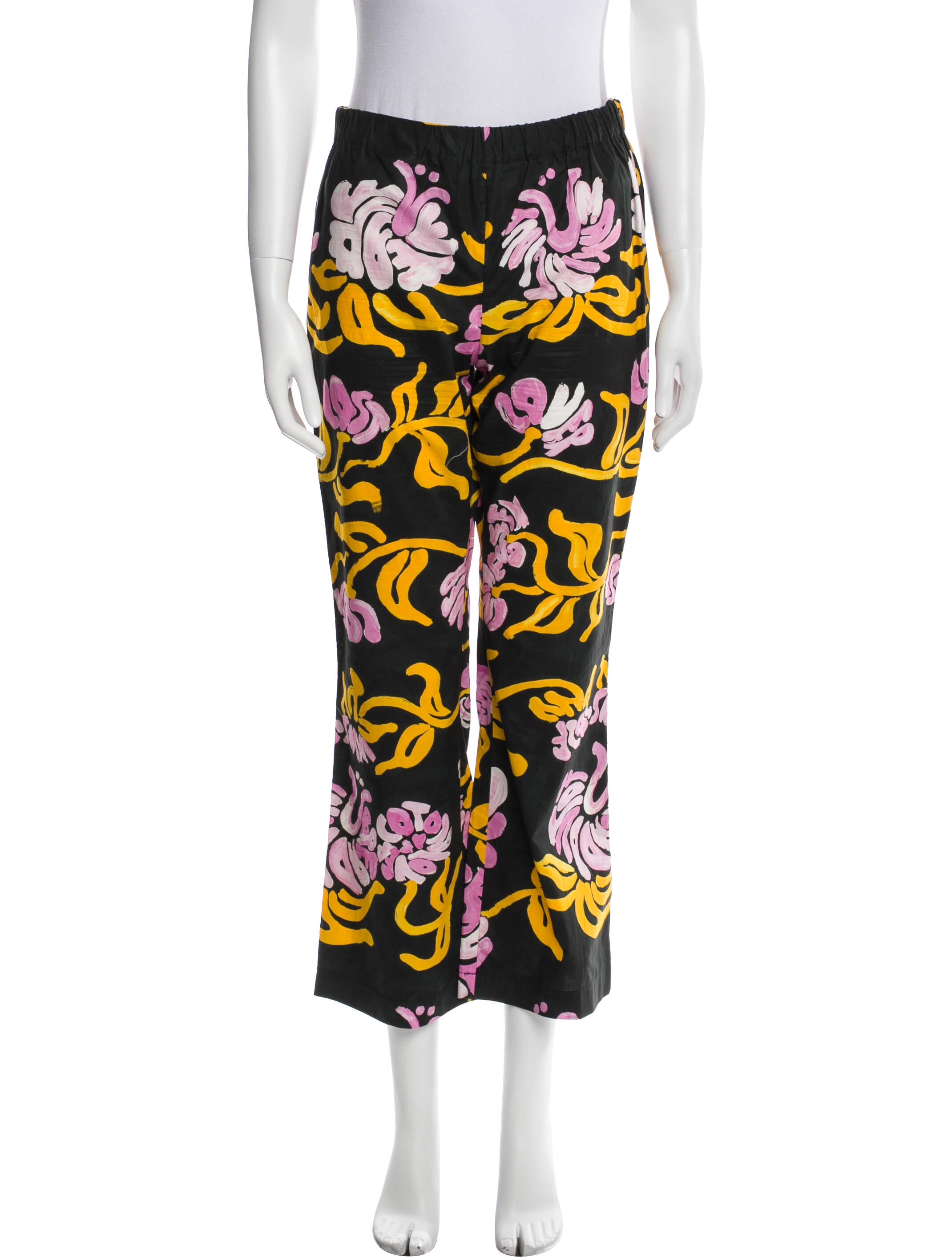 Marni Floral Print Wide Leg Pants