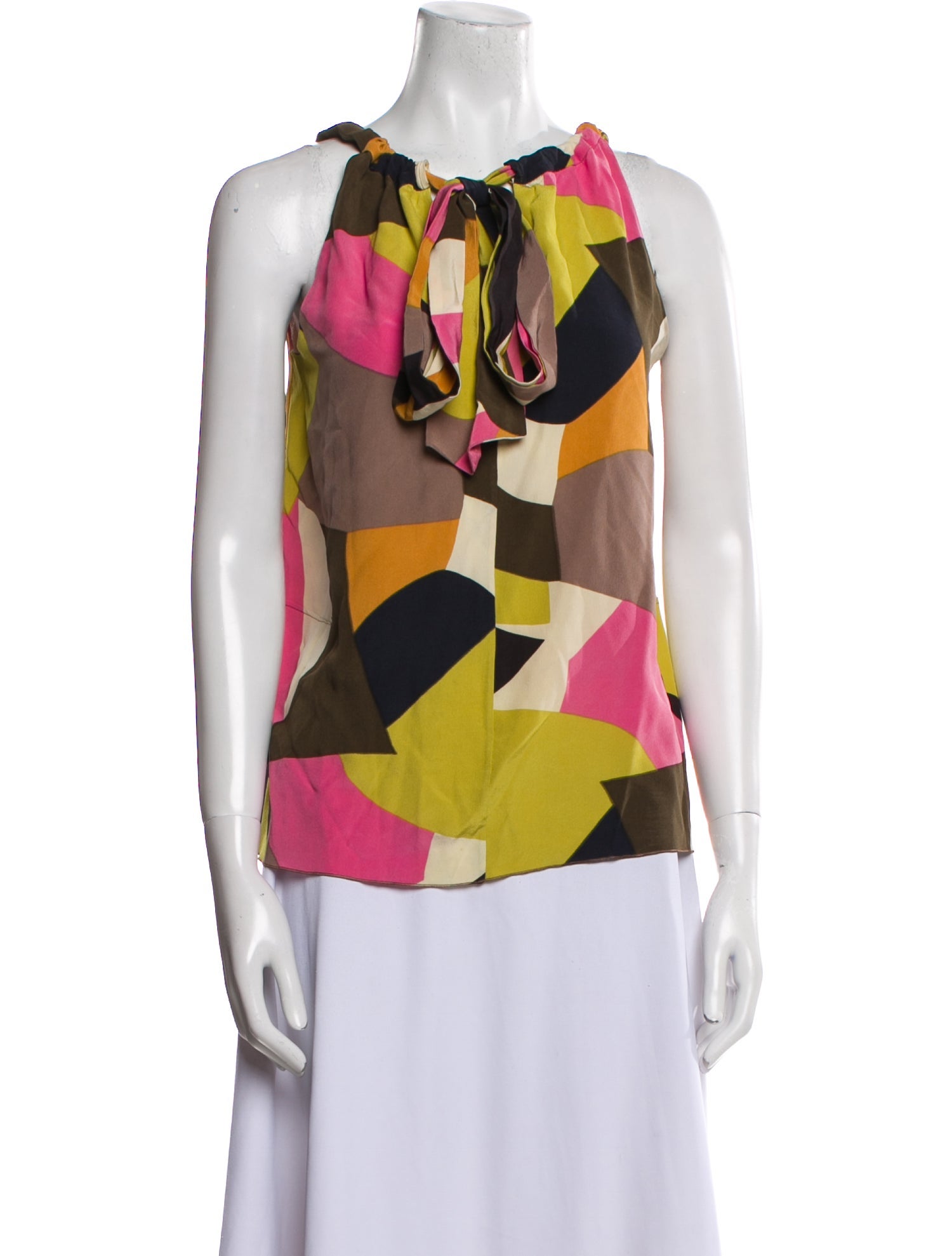 Marni Printed Scoop Neck Blouse