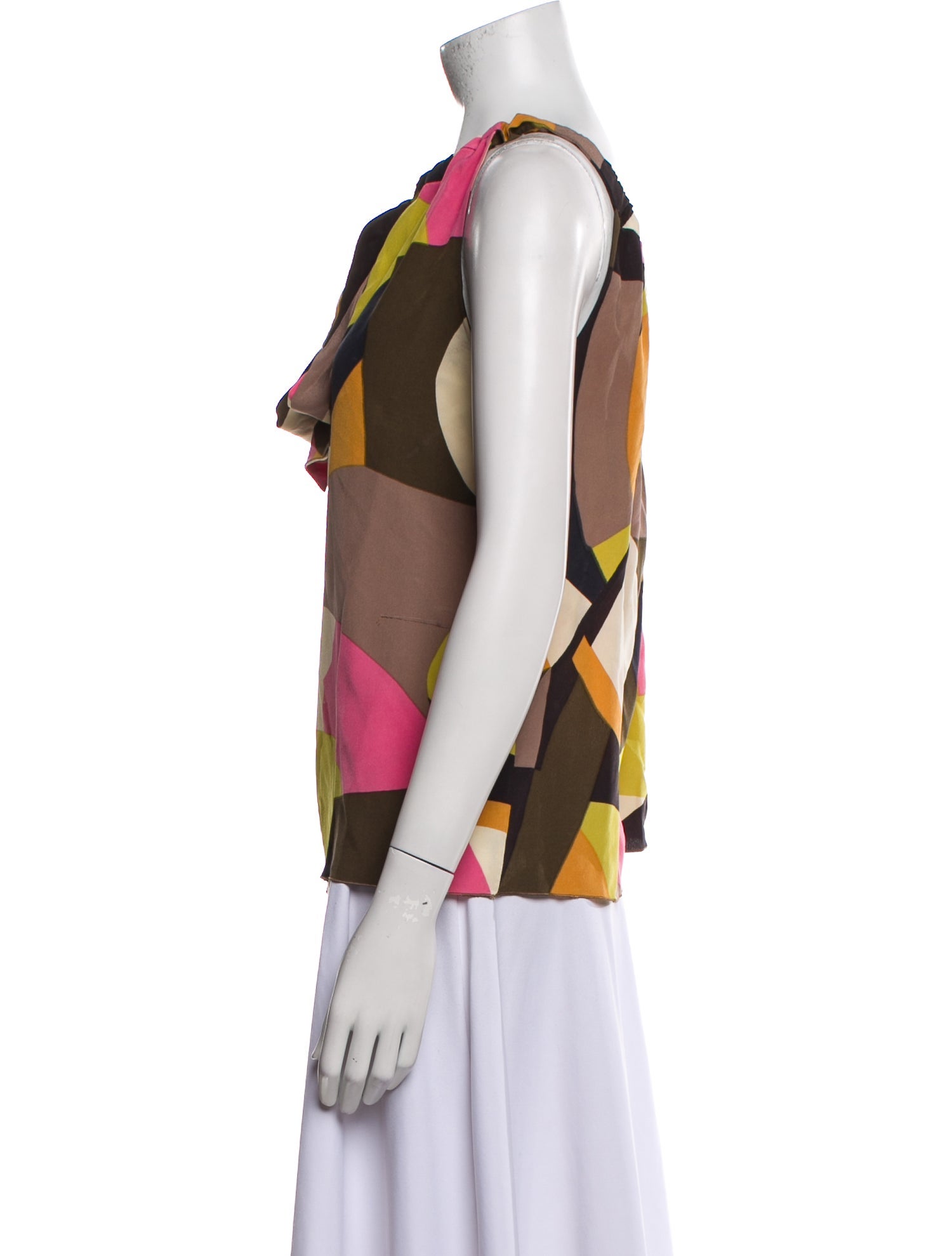 Marni Printed Scoop Neck Blouse
