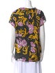 Marni Printed Bateau Neckline Blouse