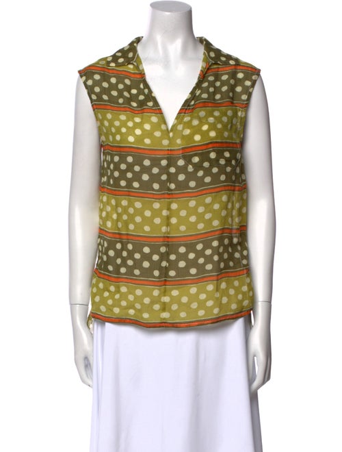 Marni Polka Dot Print Sleeveless Blouse