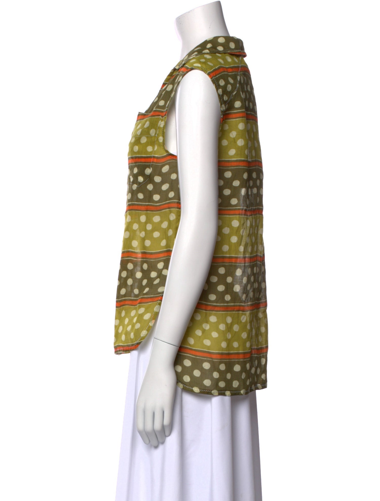 Marni Polka Dot Print Sleeveless Blouse