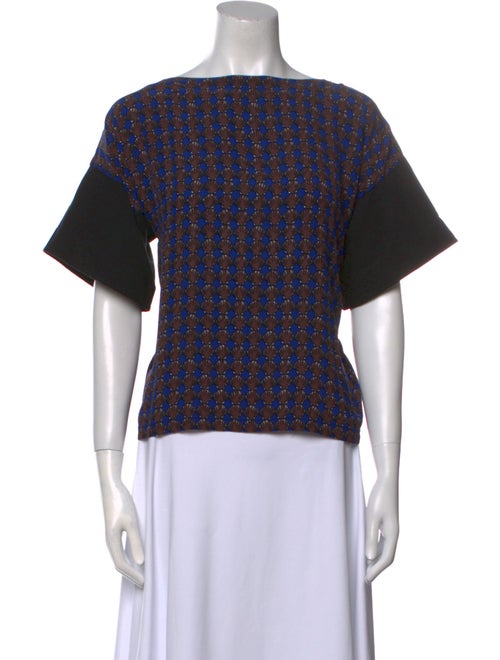 Marni Printed Bateau Neckline Top