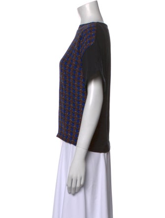 Marni Printed Bateau Neckline Top
