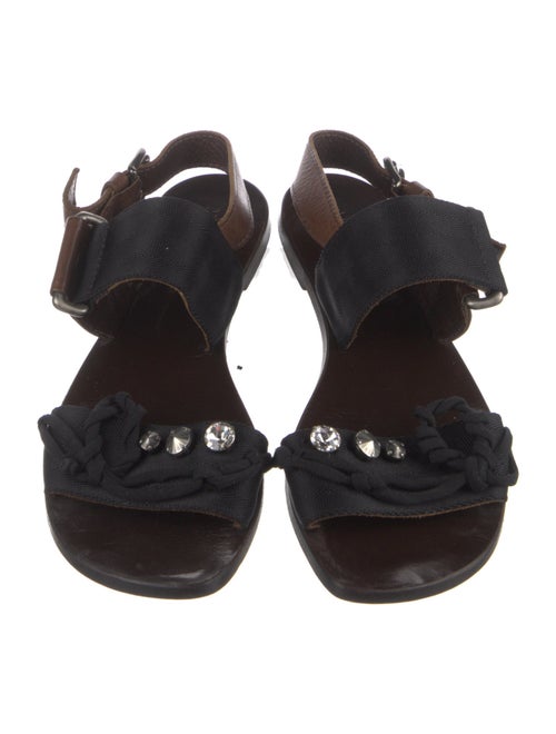 Marni Leather Colorblock Pattern Sandals