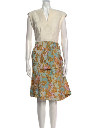 Marni Floral Print Knee-Length Dress