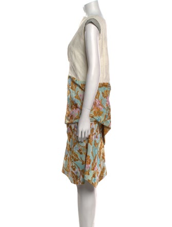 Marni Floral Print Knee-Length Dress