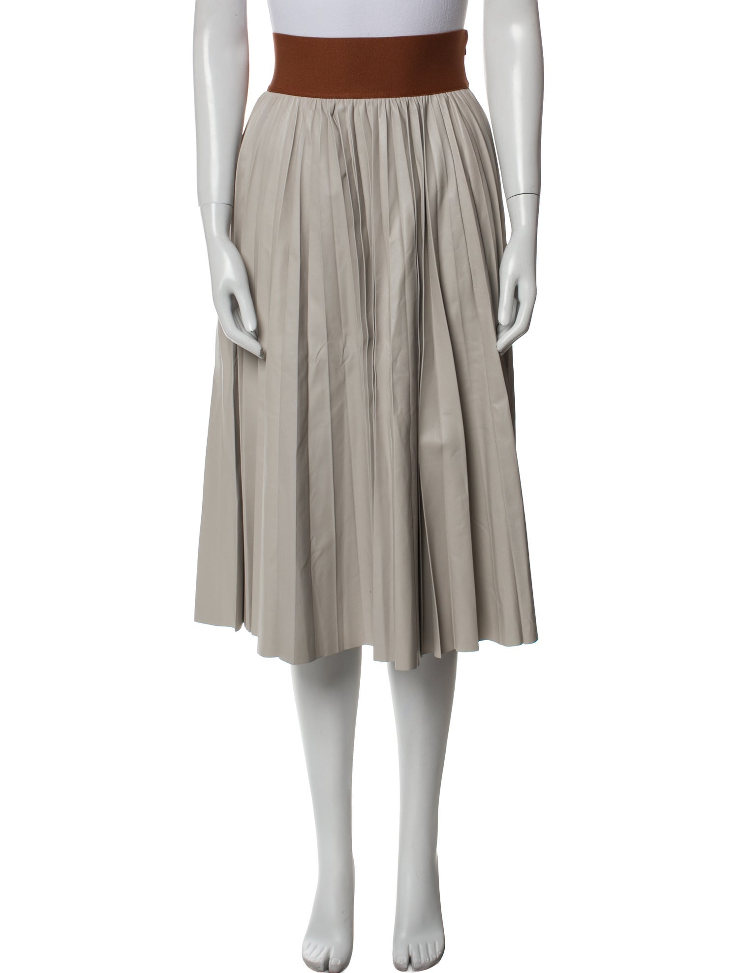 Marni Lamb Leather Midi Length Skirt