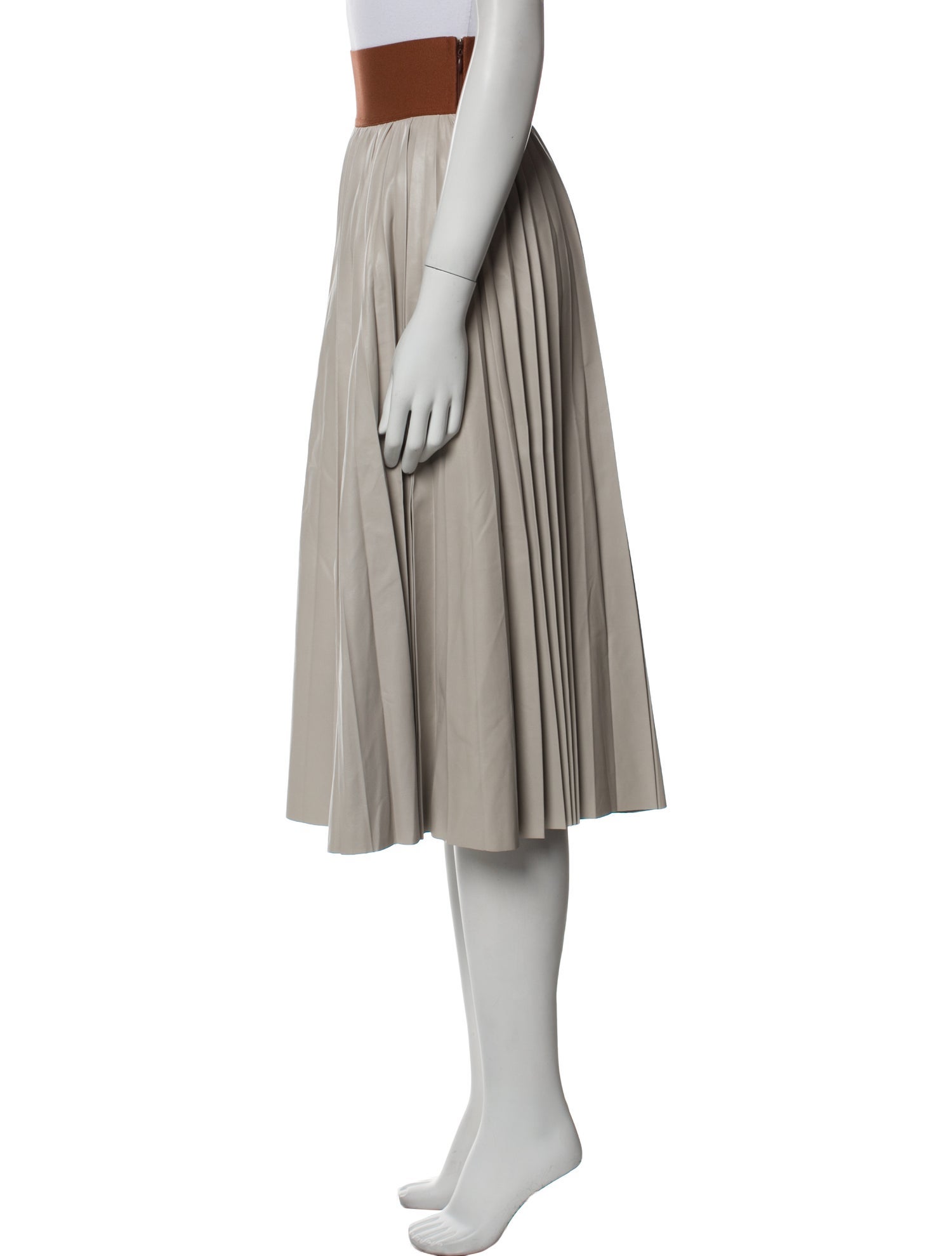 Marni Lamb Leather Midi Length Skirt