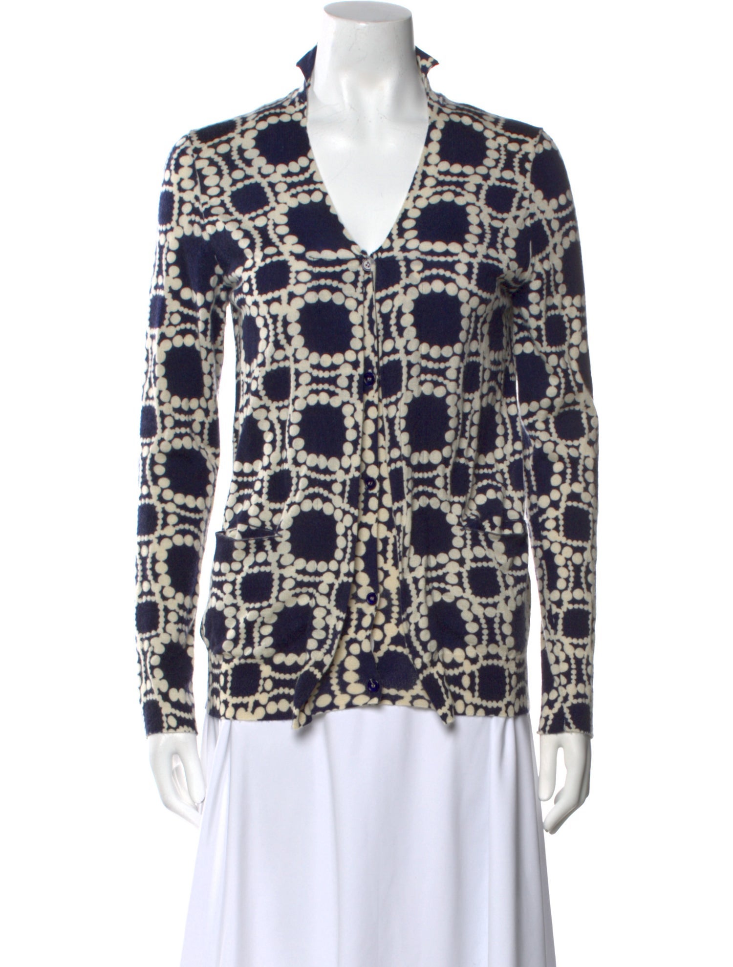 Marni Cashmere Printed Button-Up Top