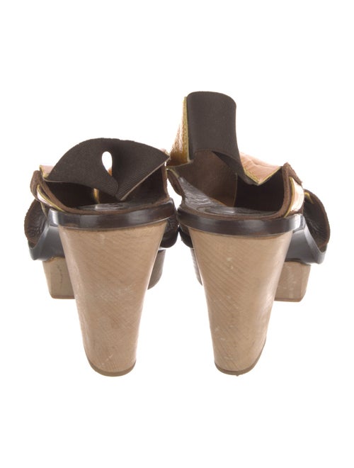 Marni Leather Animal Print Slingback Sandals