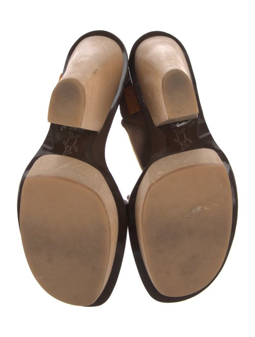 Marni Leather Animal Print Slingback Sandals