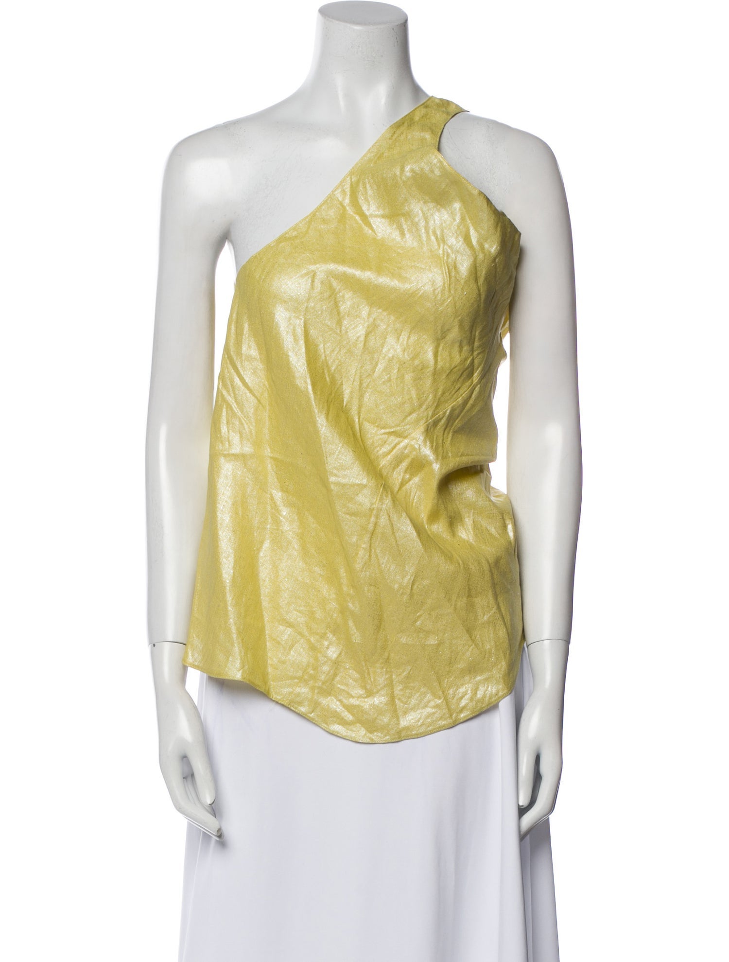 Marni Linen One-Shoulder Top w/ Tags