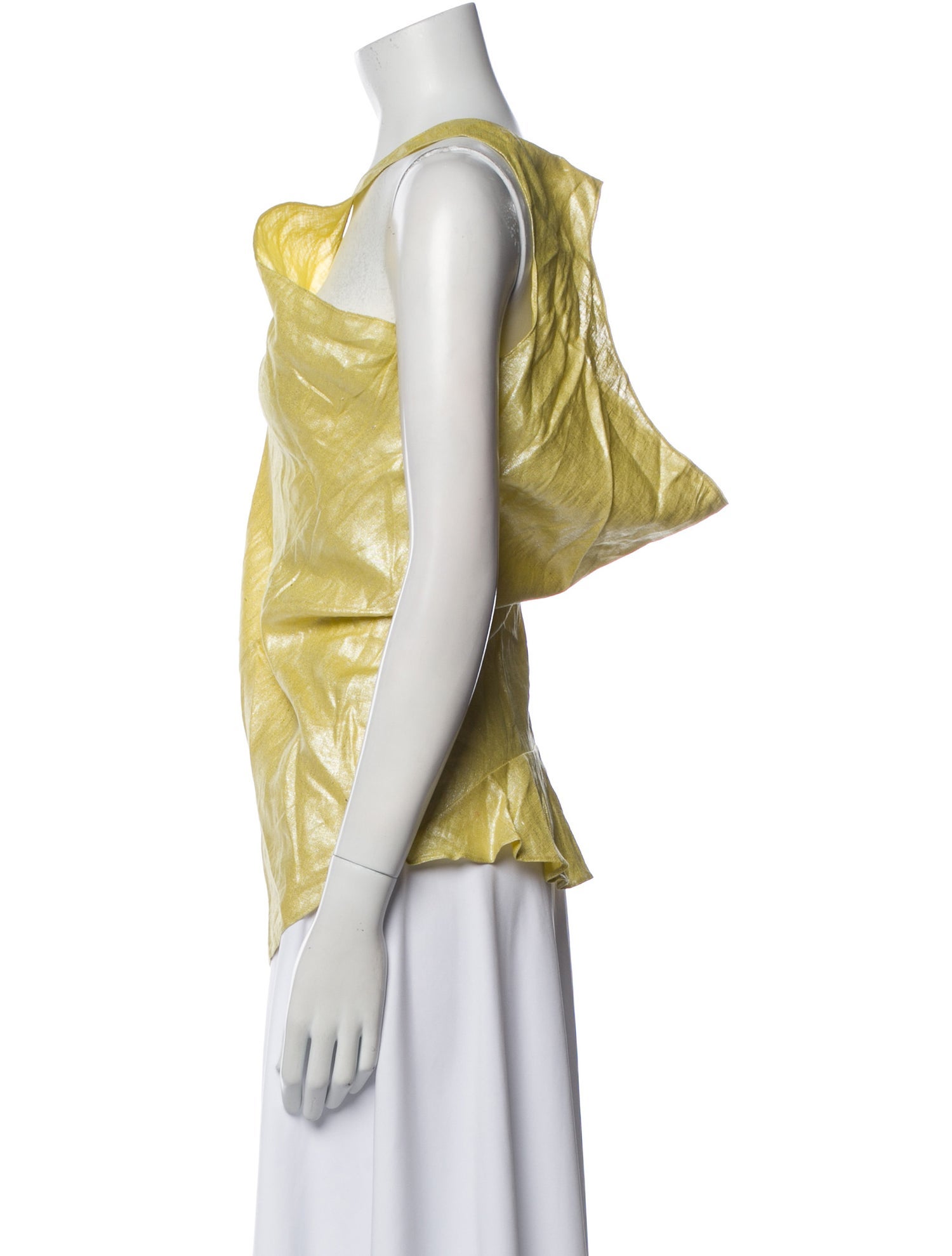 Marni Linen One-Shoulder Top w/ Tags