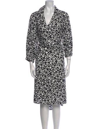 Marni Floral Print Midi Length Dress
