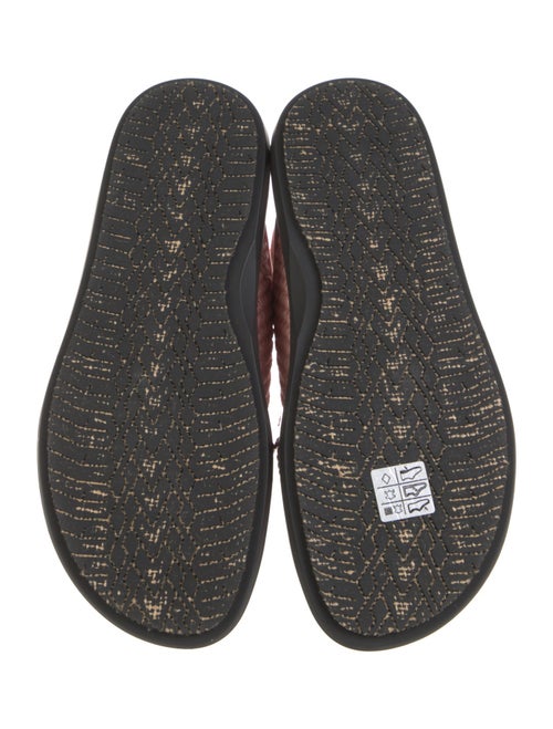 Marni Straw Leather Trim Embellishment Slingback Sandals