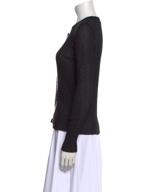 Marni Crew Neck Long Sleeve Button-Up Top