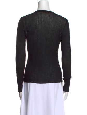 Marni Crew Neck Long Sleeve Button-Up Top