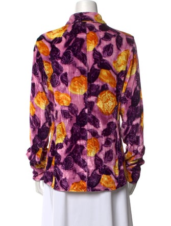 Marni Floral Print Mock Neck Blouse