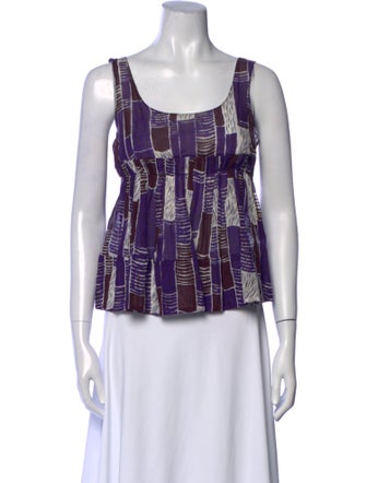 Marni Printed Scoop Neck Top