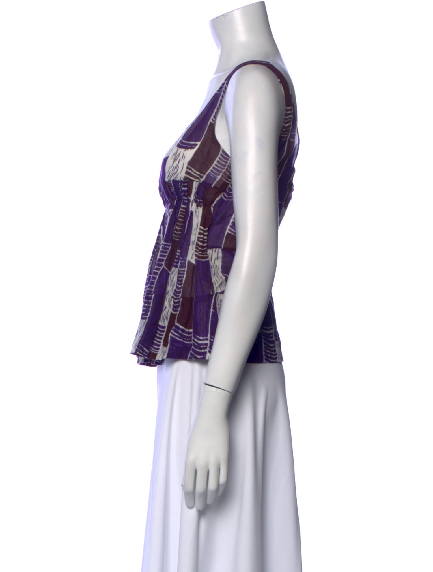 Marni Printed Scoop Neck Top