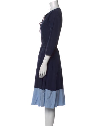 Marni V-Neck Midi Length Dress