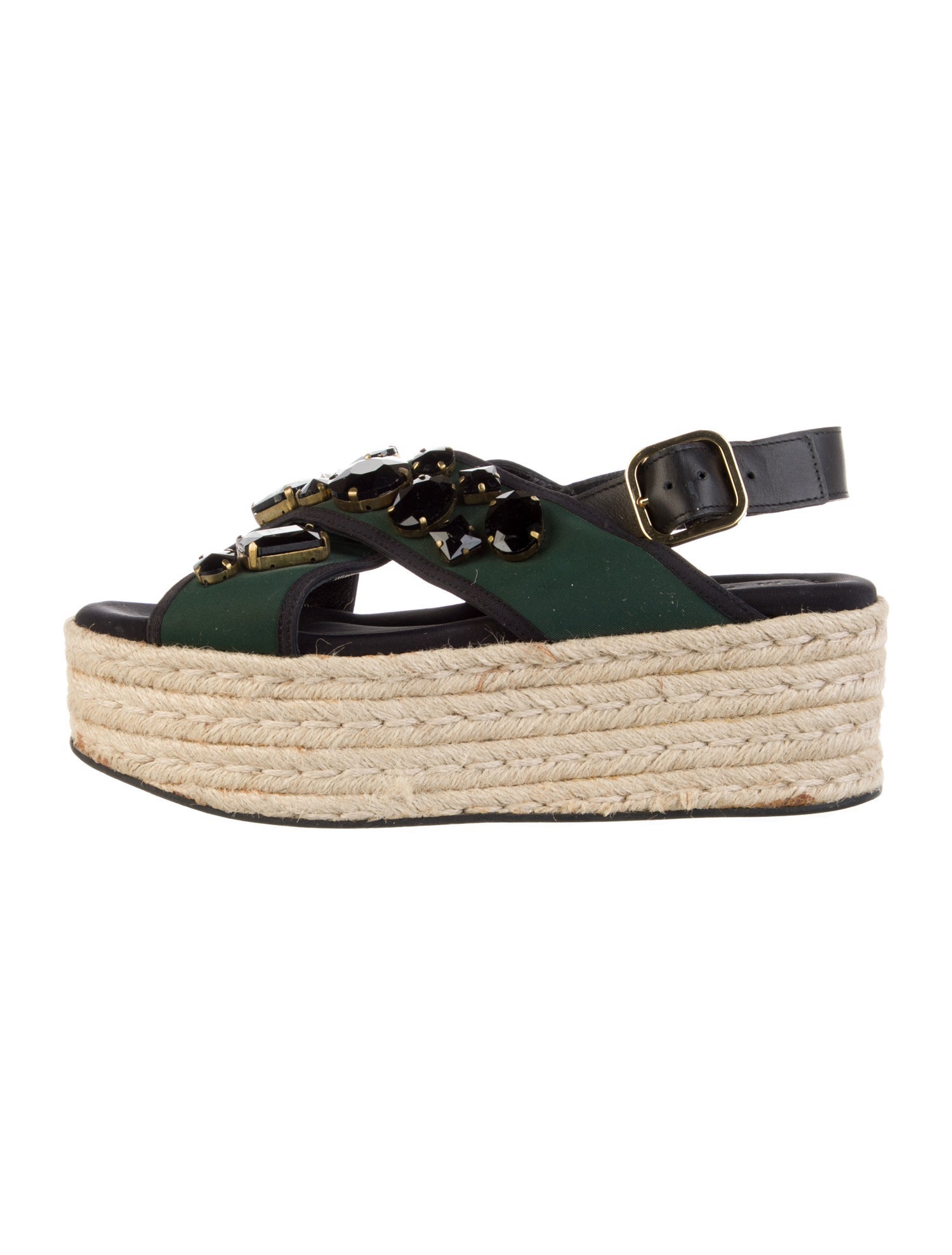Marni Crystal Embellishments Espadrilles