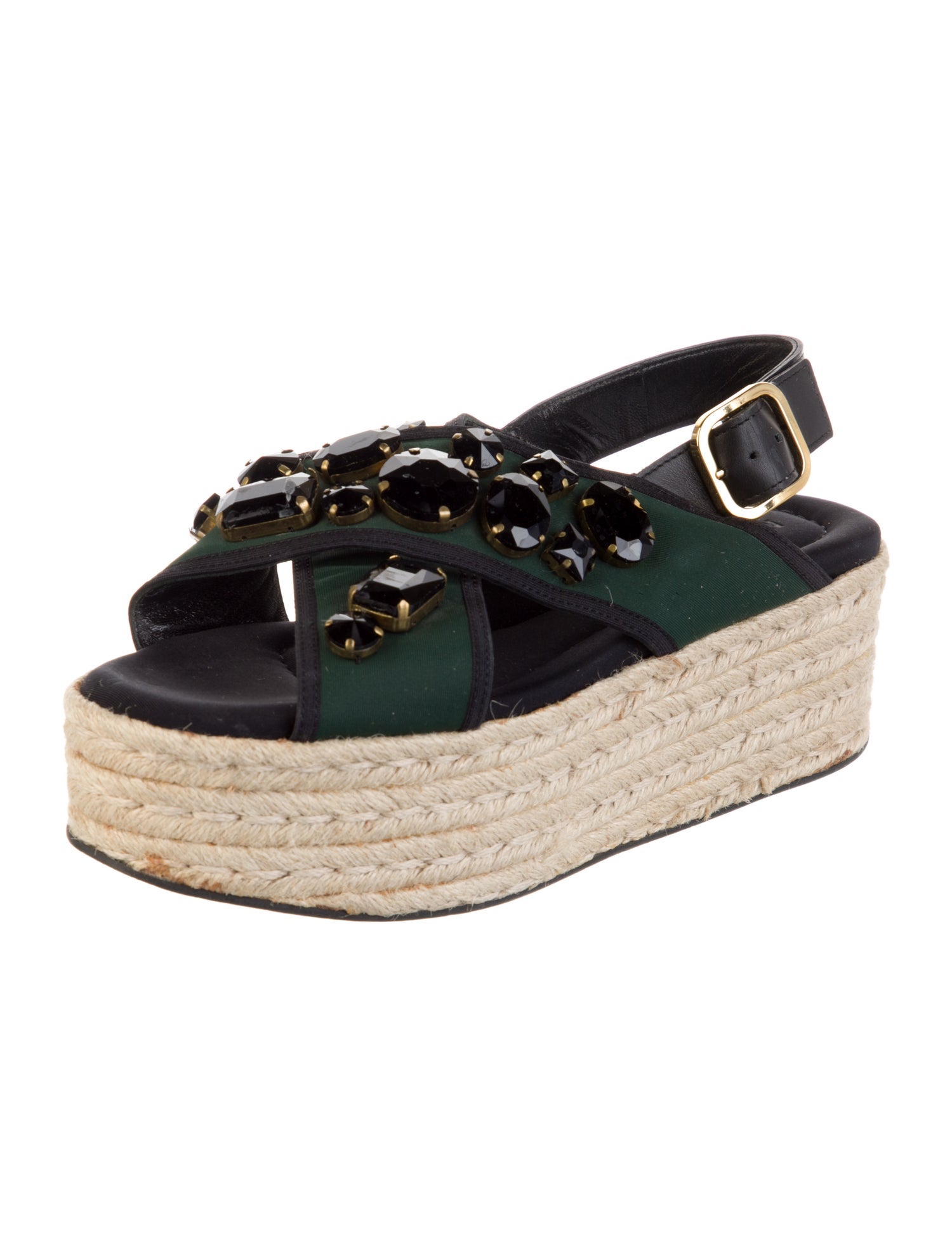 Marni Crystal Embellishments Espadrilles