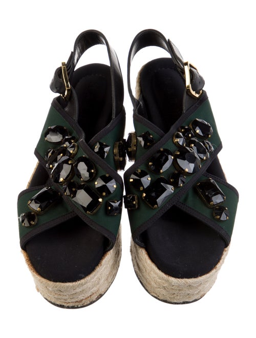 Marni Crystal Embellishments Espadrilles