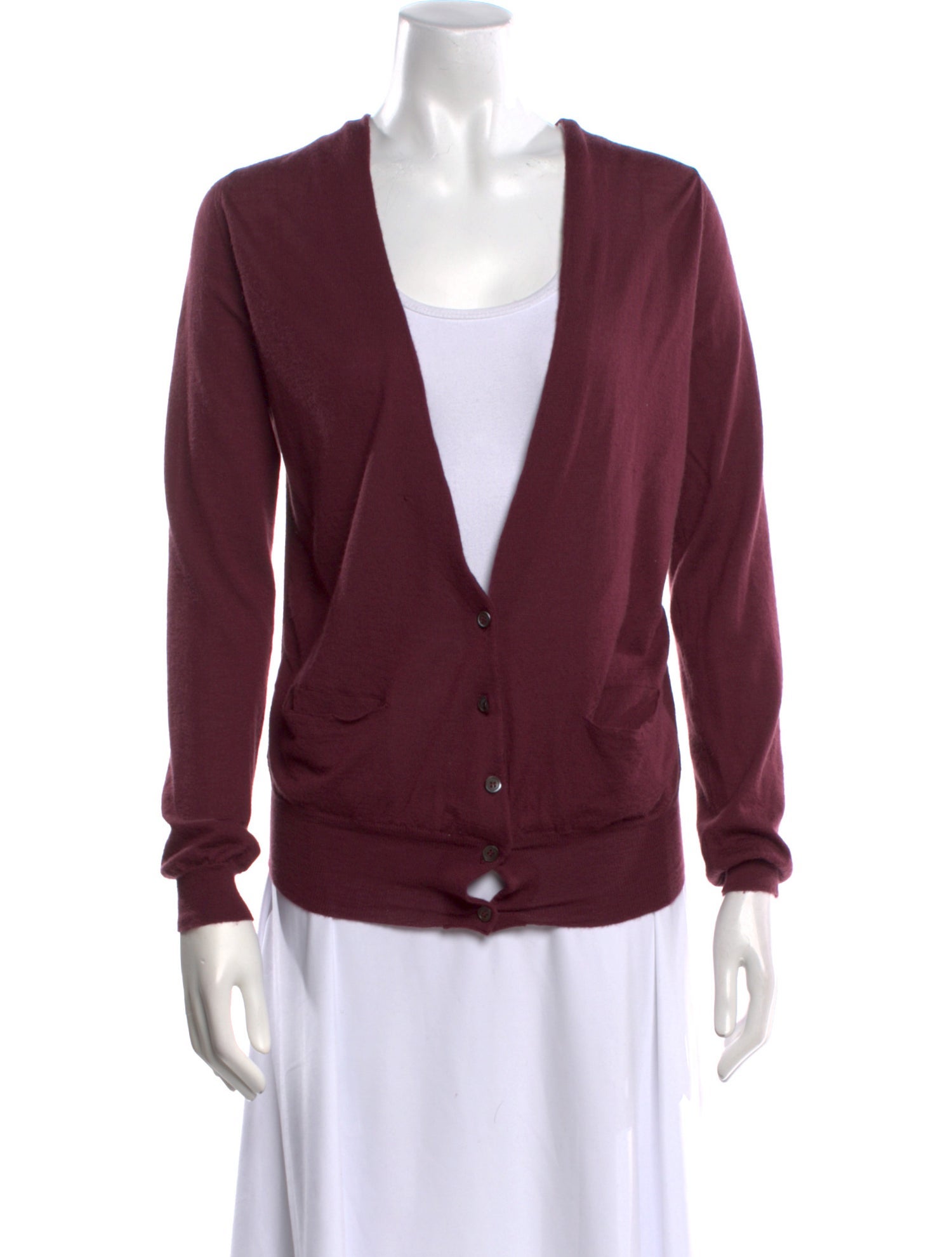 Marni V-Neck Long Sleeve Top