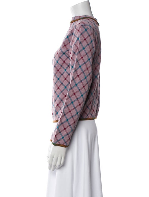 Marni Plaid Print Mock Neck Sweatshirt