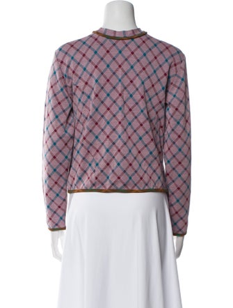Marni Plaid Print Mock Neck Sweatshirt