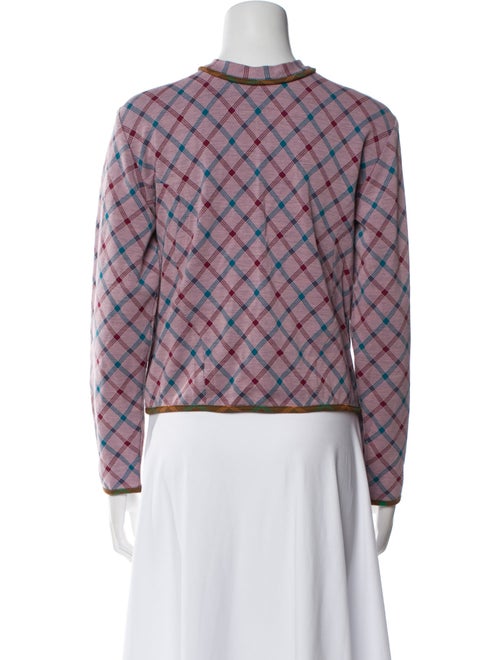 Marni Plaid Print Mock Neck Sweatshirt