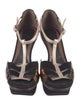Marni Suede Printed T-Strap Sandals