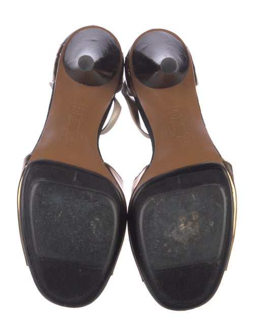 Marni Suede Printed T-Strap Sandals