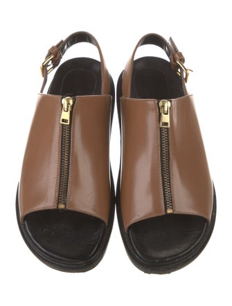 Marni Leather Slingback Sandals