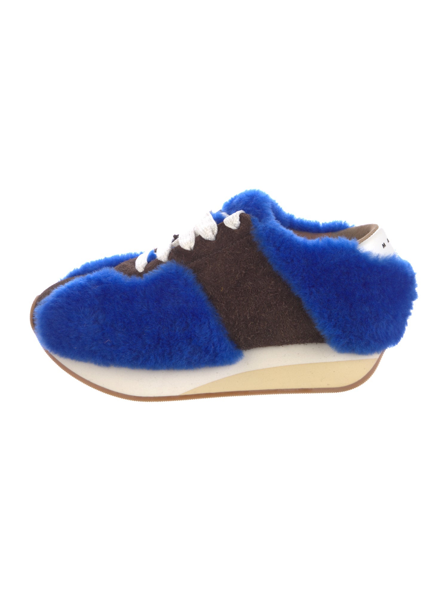 Marni Shearling Colorblock Pattern Sneakers