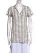 Marni Printed V-Neck Button-Up Top