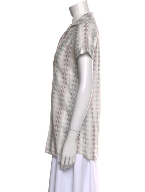 Marni Printed V-Neck Button-Up Top