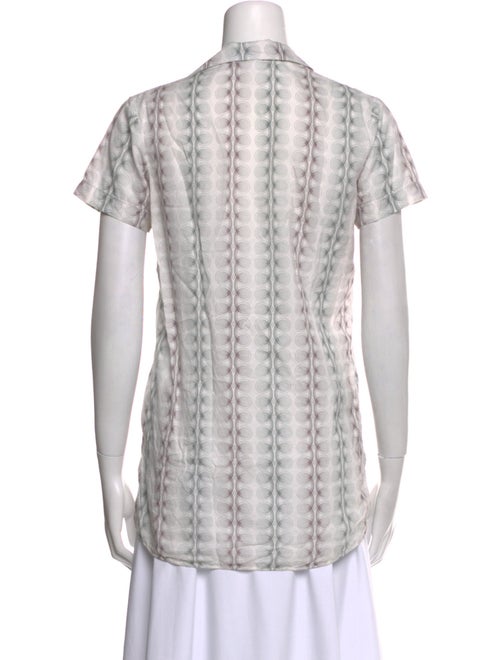 Marni Printed V-Neck Button-Up Top