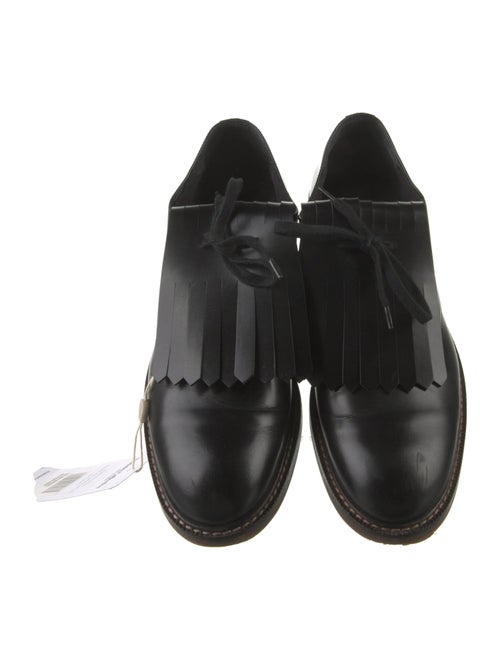 Marni Leather Fringe Trim Accent Oxfords