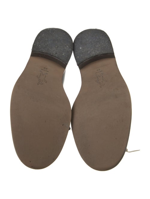 Marni Leather Fringe Trim Accent Oxfords