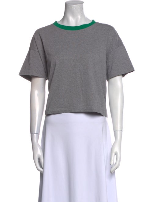 Marni Scoop Neck Short Sleeve Crop Top