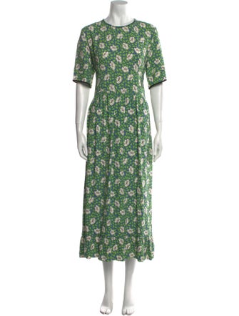 Marni Floral Print Long Dress