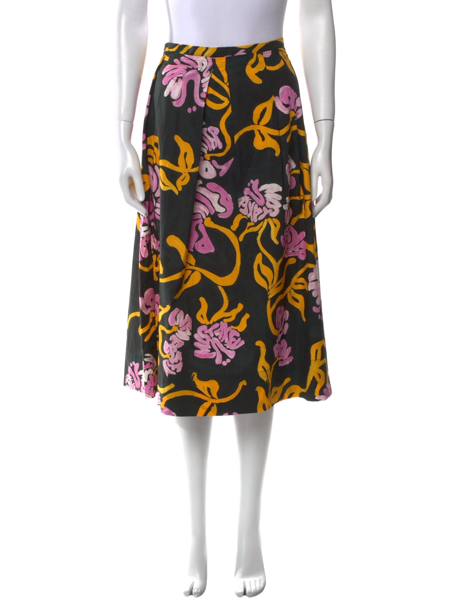 Marni Floral Print Knee-Length Skirt